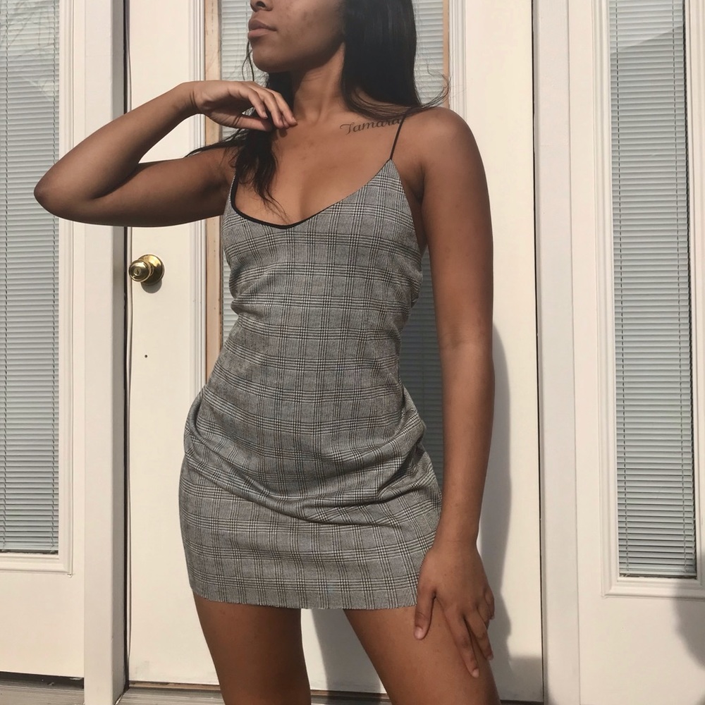 Plaid Tight dress🖤